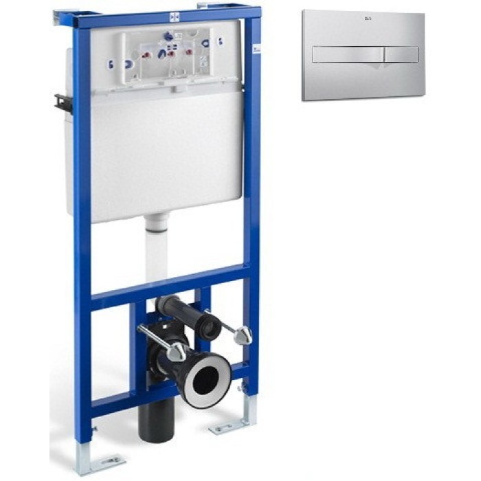 Инсталляция для унитаза Roca Pro A890090020 + клавиша смыва A890096001 глянцевый хром