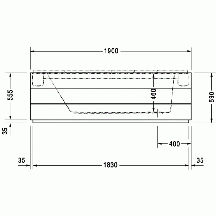 Sundeck ванна прямоугольная 185,5 см 700127000000000 в интернет-магазине «Estet Room»