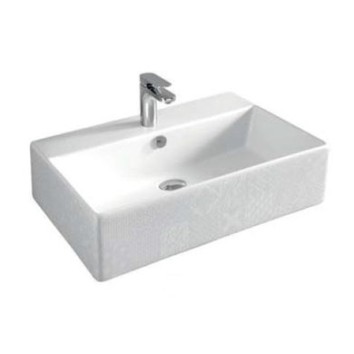 Керамическая раковина 65 см Artceram Quadro, white glossy/cementina (QUL003 01;86)