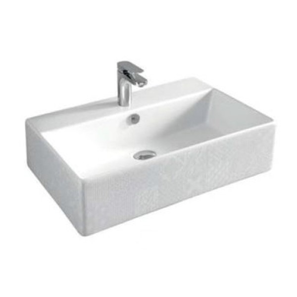 Керамическая раковина 65 см Artceram Quadro, white glossy/cementina (QUL003 01;86)