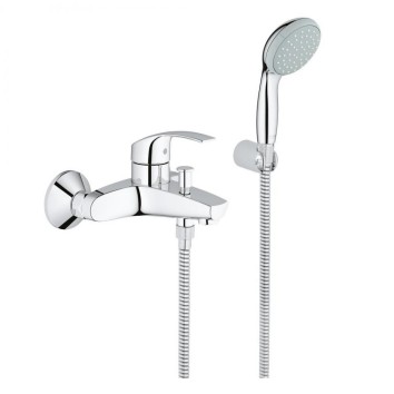 Grohe Eurosmart New Однорычажный смеситель для ванны + душевой набор (33302002)
