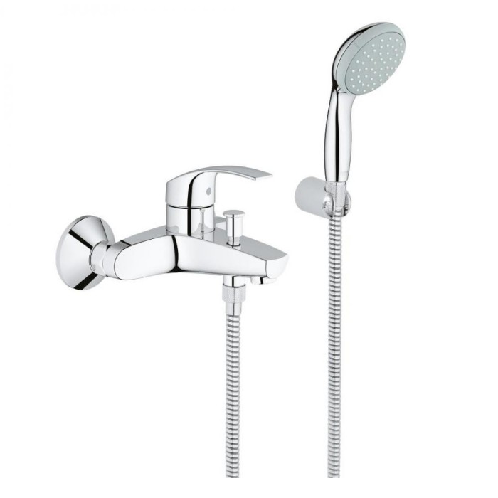 Grohe Eurosmart New Однорычажный смеситель для ванны + душевой набор (33302002)