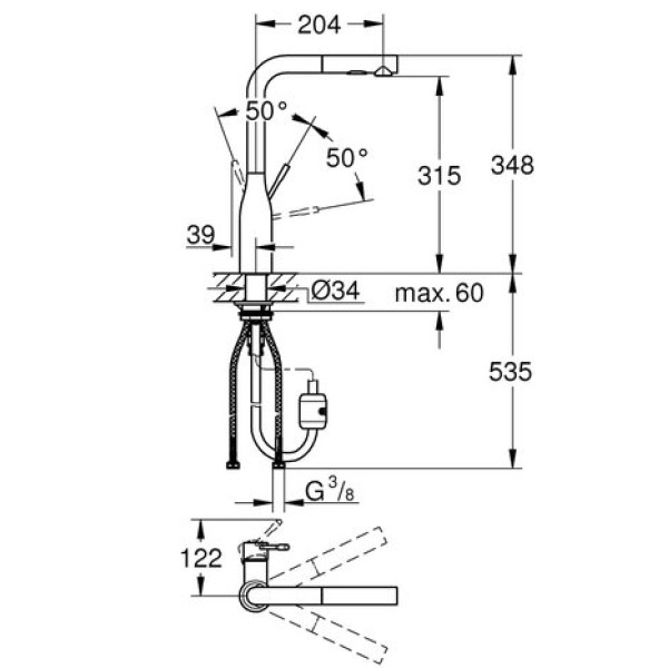 Смеситель для кухни Grohe Essence 30270000