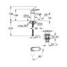 Grohe Eurosmart Cosmopolitan Смеситель однорычажный для раковины S-Size нажимной донный клапан (23927000)