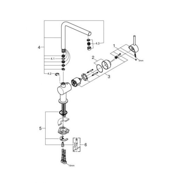 Grohe Minta Смеситель для кухни (31375000)