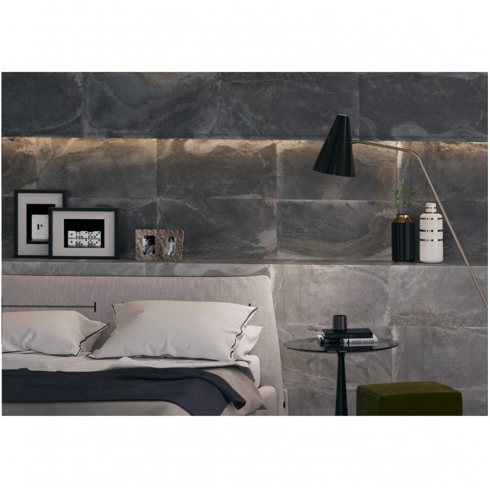 Керамогранит GOLDEN TILE SLATE Серый 962940 9×607×307 под камень