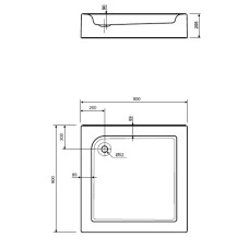 Душевой поддон KOLO STANDARD PLUS 90x90 xBK1490000