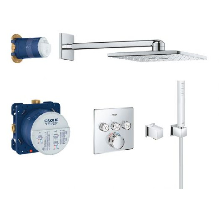 Плитка керамогранит Grohe Grohtherm SmartControl Душевая система Rainshower 310 SmartActive Cube (3470600A) для пола