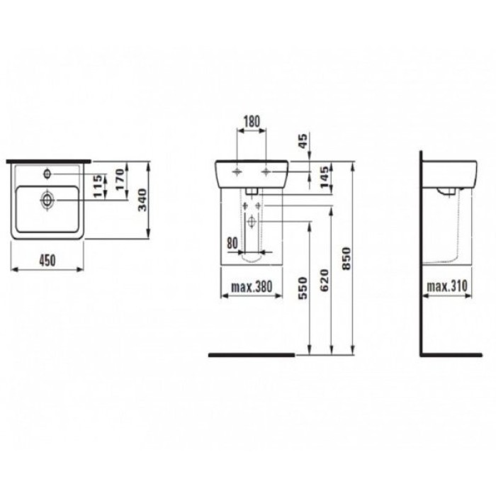 Раковина Laufen Pro S H8159610001041