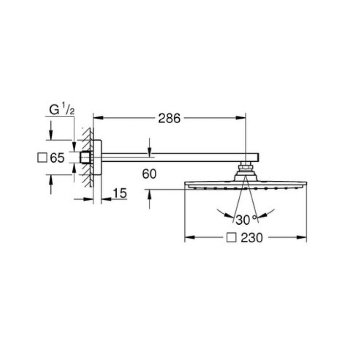 Верхний душ Grohe Allure Rainshower 230 26054000 Верхний душ Grohe Allure Rainshower 230 26054000
