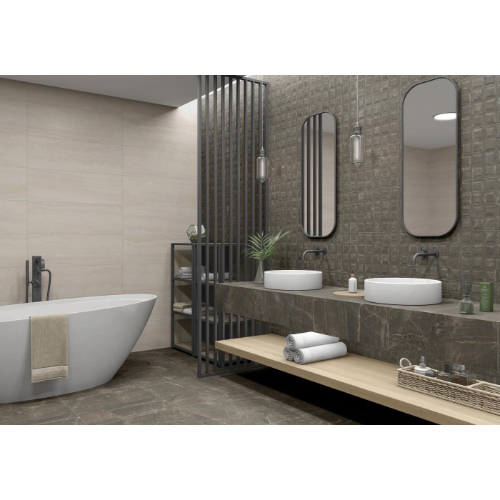 Плитка PAMESA FORVM BROWN RLV 10×900×300 под мрамор