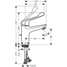 Смеситель для раковины Hansgrohe Novus 100 71921000