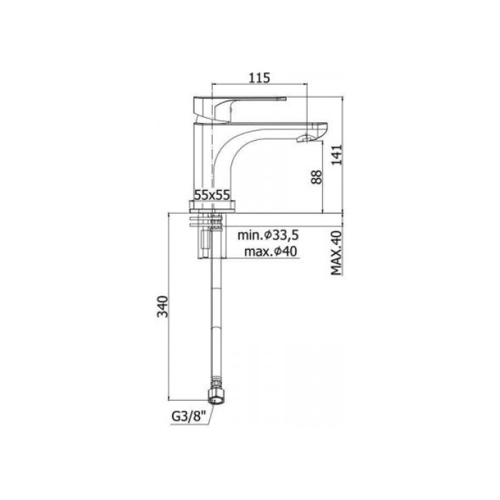 Смеситель для раковины Paffoni Sly SY071CR Смеситель для раковины Paffoni Sly SY071CR