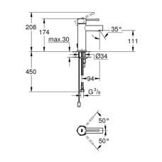 Смеситель для раковины Grohe Essence S-Size 32899001