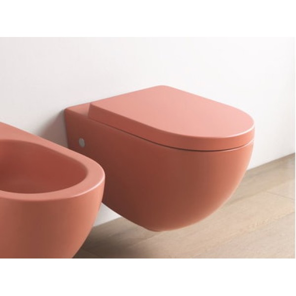 Подвесной унитаз безободковый Artceram File 2.0 (FLV004 14;00) red coral