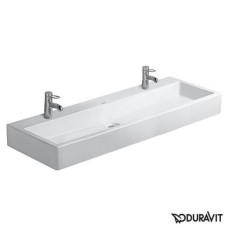Керамическая раковина 120 см Duravit Vero, белая 0454120072