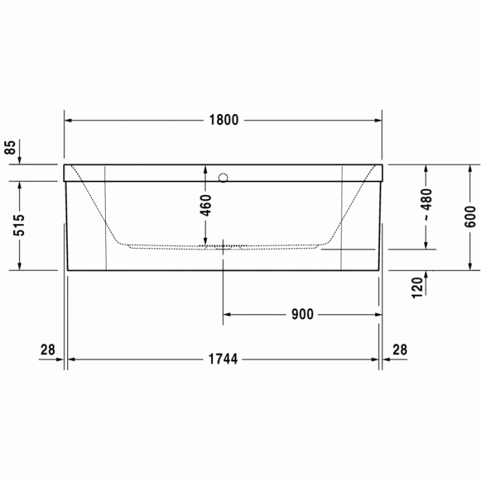 Happy D.2 ванна овальная 180 см 700319000000000 в интернет-магазине «Estet Room»