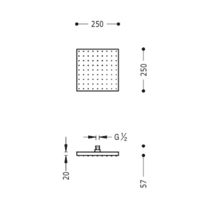 Верхний душ Tres Showers Head 13413826