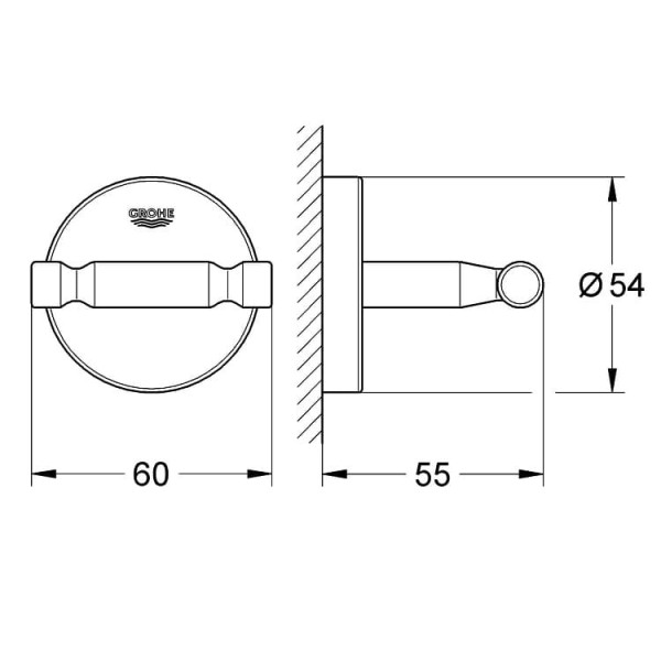 Grohe BauCosmopolitan Крючок для одежды (40461001)