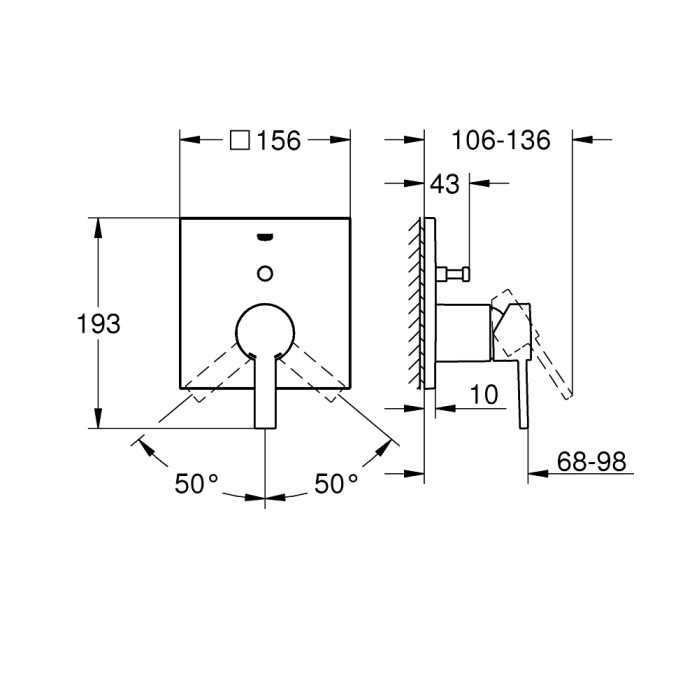Grohe Allure Смеситель однорычажный на 2 выхода (24070000)
