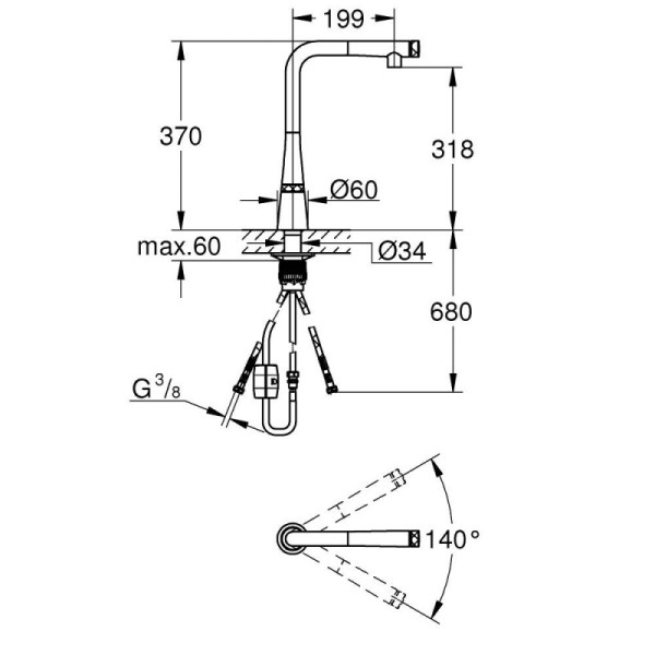 Grohe Zedra SmartControl Смеситель для мойки (31593002)
