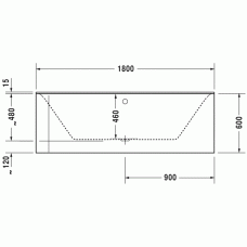 P3 Comforts ванна прямоугольная 180 см 700380000000000 в интернет-магазине «Estet Room»