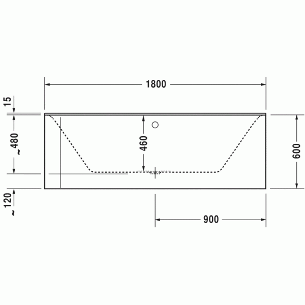 P3 Comforts ванна прямоугольная 180 см 700380000000000 в интернет-магазине «Estet Room»