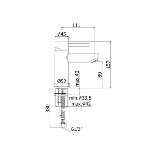 Смеситель для раковины Paffoni Stick SK071HCR