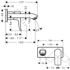 Смеситель для раковины Hansgrohe Metris 31085000