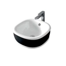 Керамическая раковина 45 см Artceram Azuley, white glossy/black bicolor (AZL001 01;50)