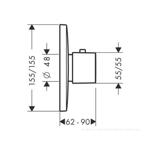 Термостат для душа Hansgrohe PuraVida Highflow 15772400