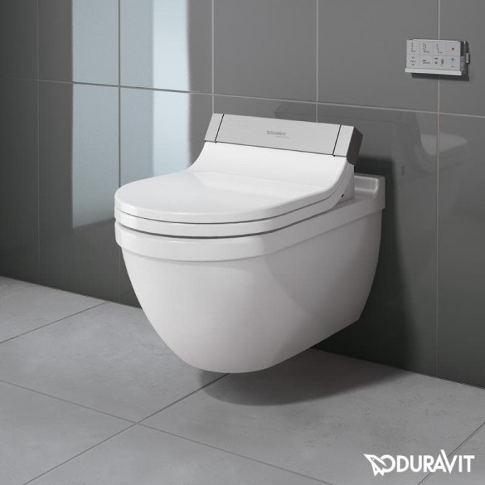 Плитка керамогранит Подвесной унитаз Duravit Starck 3 SensoWash 2226590000 для пола