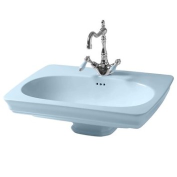 Керамическая раковина 68 см Artceram Civitas, blue acquarello (CIL001 32;00)