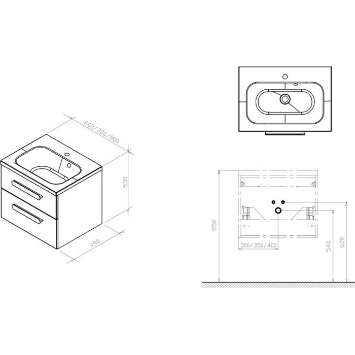Тумба под умывальник Ravak SD- 800 Chrome II Белый/Белый Тумба под умывальник Ravak SD- 800 Chrome II Белый/Белый