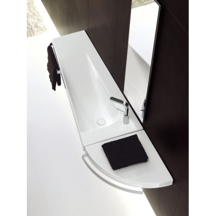 Керамическая раковина 130 см Hatria Grandangolo, белый (Y0V001)