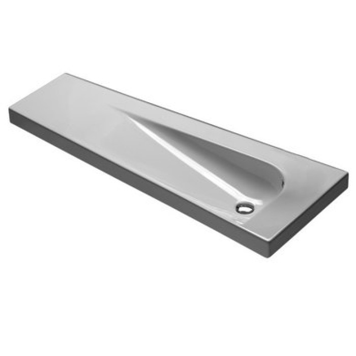 Керамическая раковина 130 см Hatria Grandangolo, белый (Y0V001)