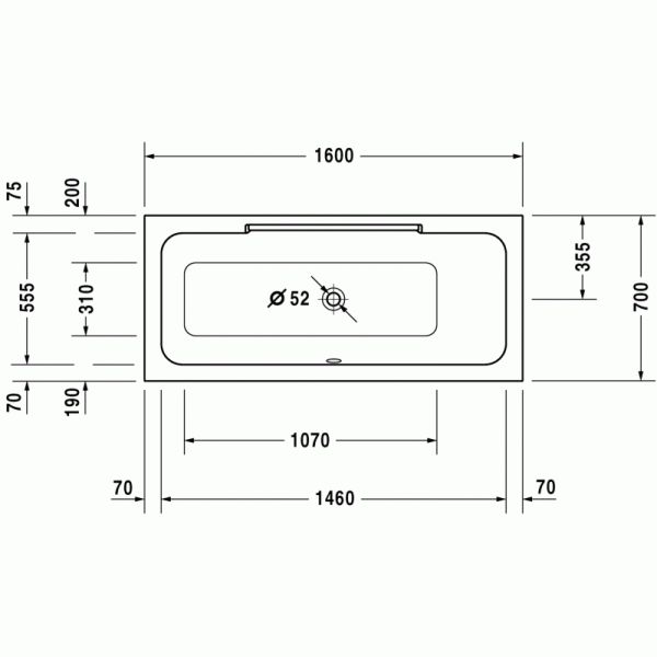 DuraStyle ванна прямоугольная 160 см 700293000000000 в интернет-магазине «Estet Room»