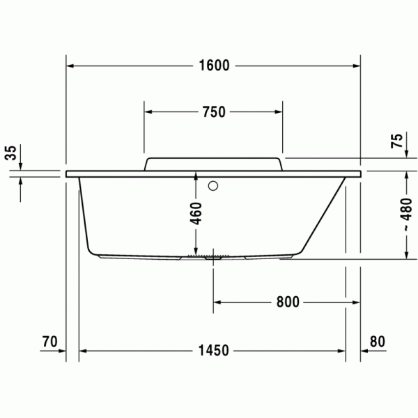 DuraStyle ванна прямоугольная 160 см 700293000000000 в интернет-магазине «Estet Room»