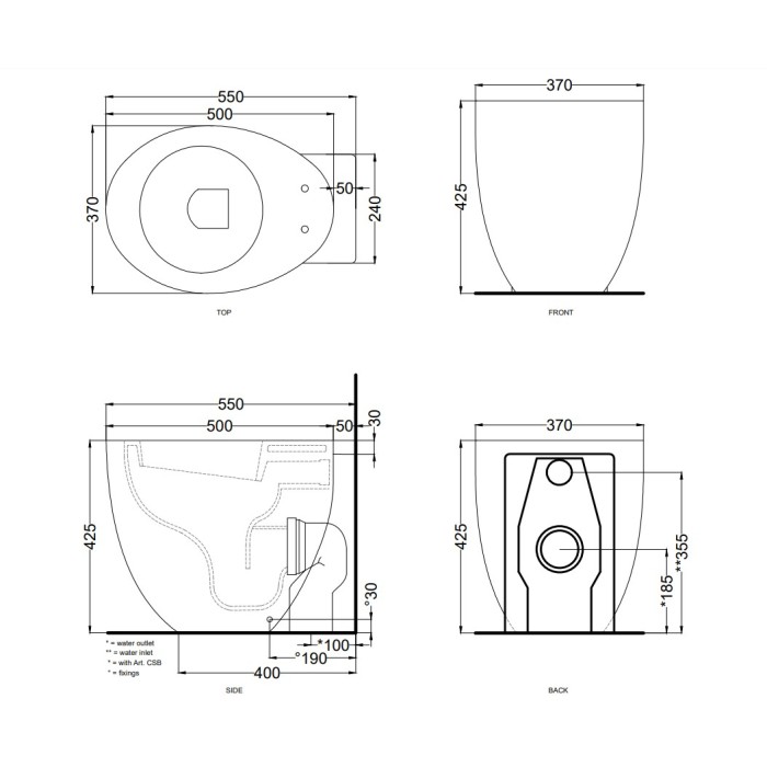 Унитаз напольный Cielo Le Giare, white