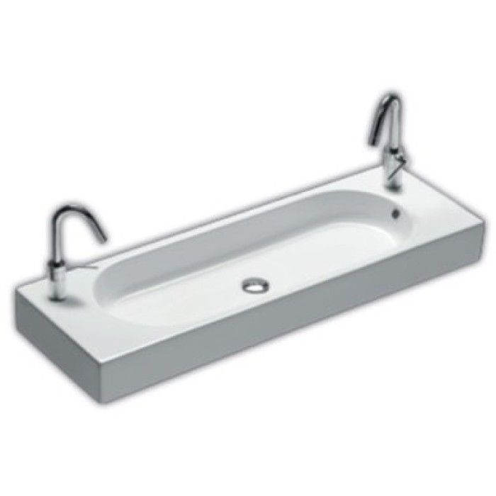 Керамическая раковина 110 см Hatria Area, белый (YxNG01)