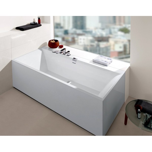 Ванна квариловая Villeroy&Boch Squaro Edge 12 UBQ180SQE2DV-01 + ножки и система слива-перелива