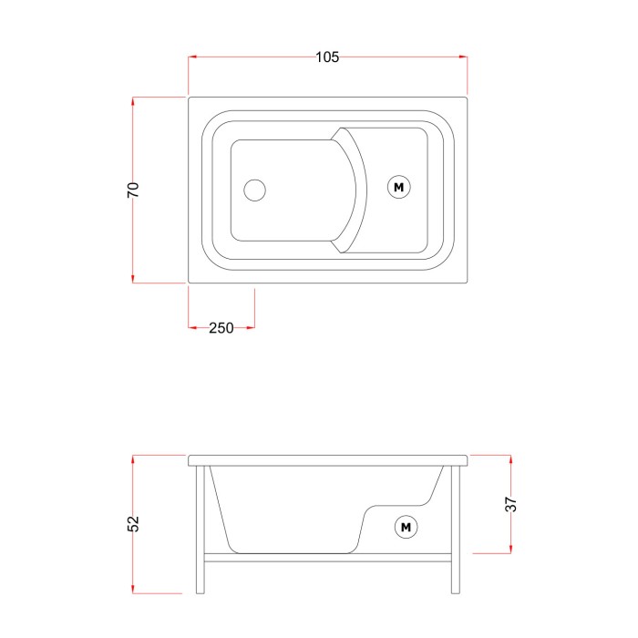 Gruppo Treesse Cristina Ванна прямоугольная 105x70xh56 см Gruppo Treesse Cristina Ванна прямоугольная 105x70xh56 см