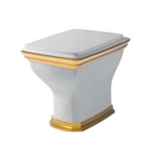 Напольный унитаз Artceram Civitas (CIV003 01;91) white glossy/gold stripe