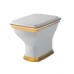 Напольный унитаз Artceram Civitas (CIV003 01;91) white glossy/gold stripe