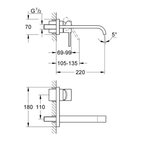 Смеситель для раковины Grohe Allure M-Size 19386000