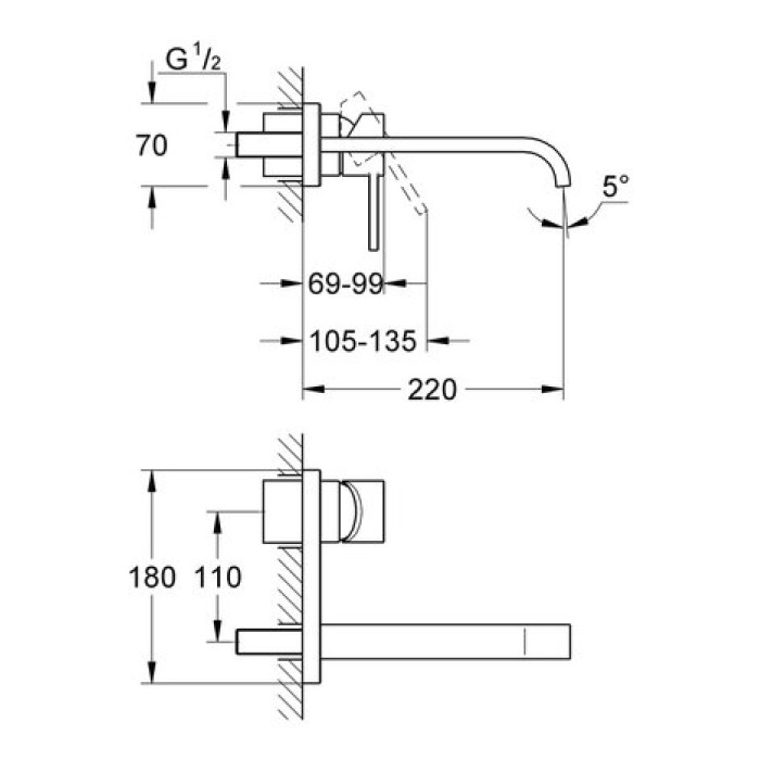 Смеситель для раковины Grohe Allure M-Size 19386000