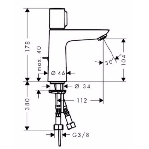 Смеситель для раковины Hansgrohe Talis Select E 71750000