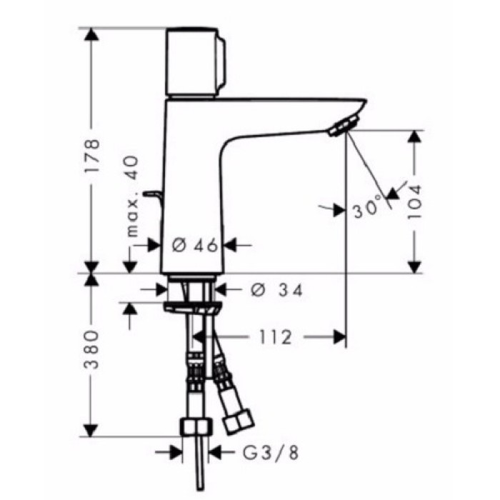 Смеситель для раковины Hansgrohe Talis Select E 71750000