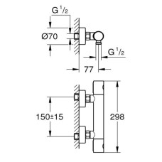 Grohe Grohtherm 1000 Cosmopolitan M Термостат для душа (34065002)