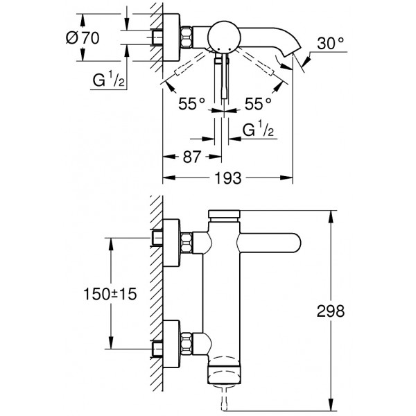 Grohe Essence New Смеситель однорычажный для раковины S-Size (23590EN1)